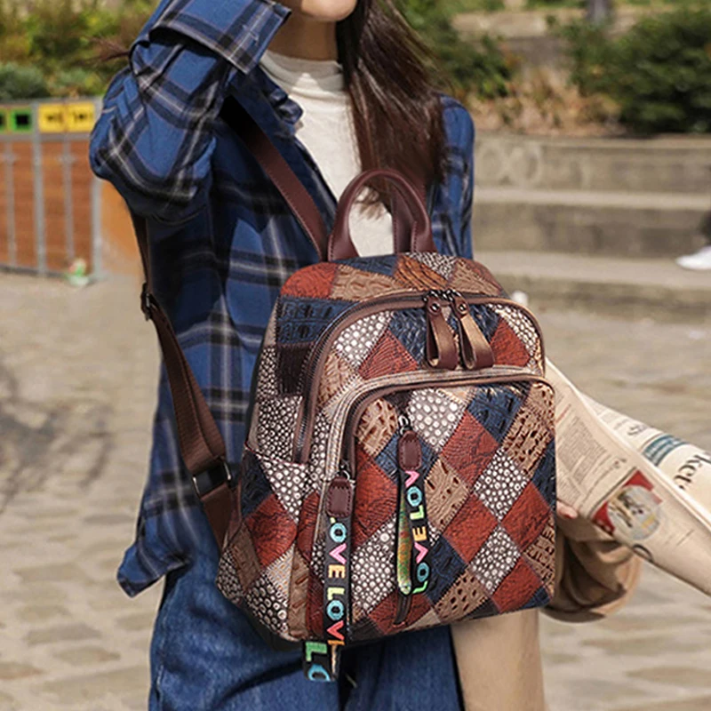 

Women bag Travel bag Women's backpack High capacity Cowhide backpack High Quality fashion Casual student bag Leather backpak