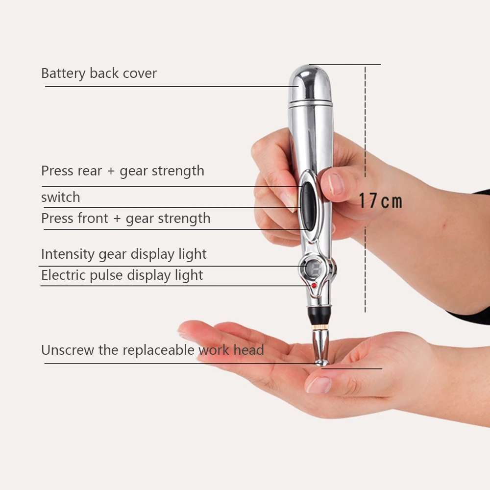 Электрическая акупунктурная Массажная ручка облегчение боли лазерная терапия