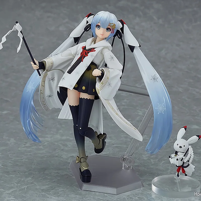 15CM FIGMA EX-045 Snow Hatsune Miku Crane Priestess Ver Anime PVC Action Figures toys figure Toys For Kids children gifts | Игрушки и