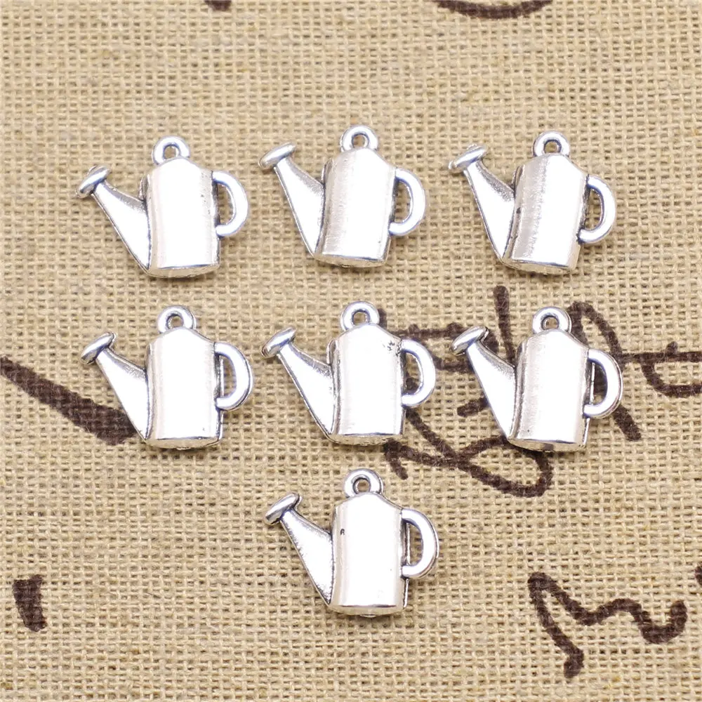 

Charm For Making Jewelry Pendants Antique Silver Color Watering Can 13x16mm 5pcs