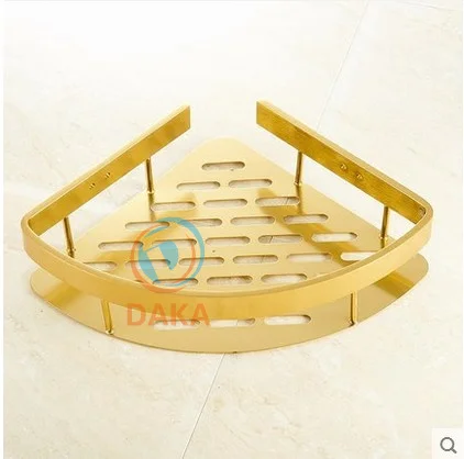 Аксессуары для ванной комнаты Модный золотой дизайн полка хранения шампуня и