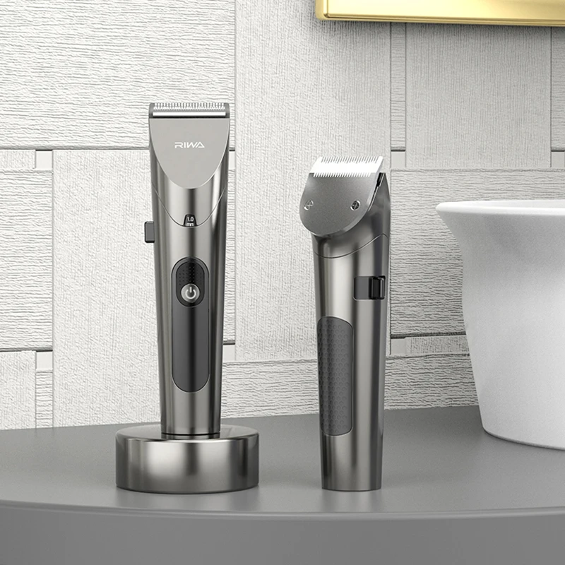 Профессиональная машинка для стрижки волос RIWA с литиевой батареей и лезвиями из
