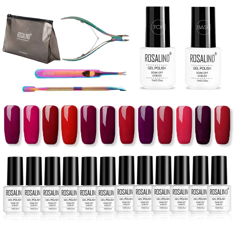 RC-3GELSTOOL-011 ROSALIND Комплект гель-лаков для ногтей Гибридный лак набор полуперманентный гель для ногтей все для маникюра УФ светодиодный Гель-лак замочить от ногтей - Цвет: RC-3GELSTOOL-011