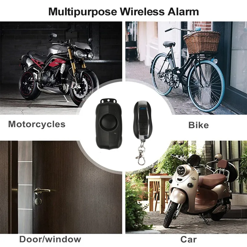 

Anti-Theft Bike Lock Cycling Lock Wireless Remote Control Vibration Alarm 150dB Bicycle Anti-Theft Alarm Bicycle Part