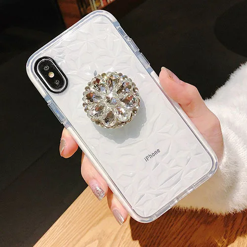 A5 Для samsung S8 S9 S10 Note10 9 меховой шар+ Кристалл 3D Кронштейн+ ремешок Алмазный чехол для iphone 11 Pro 6 7 8 Plus XS MAX XR чехол для телефона - Цвет: A5