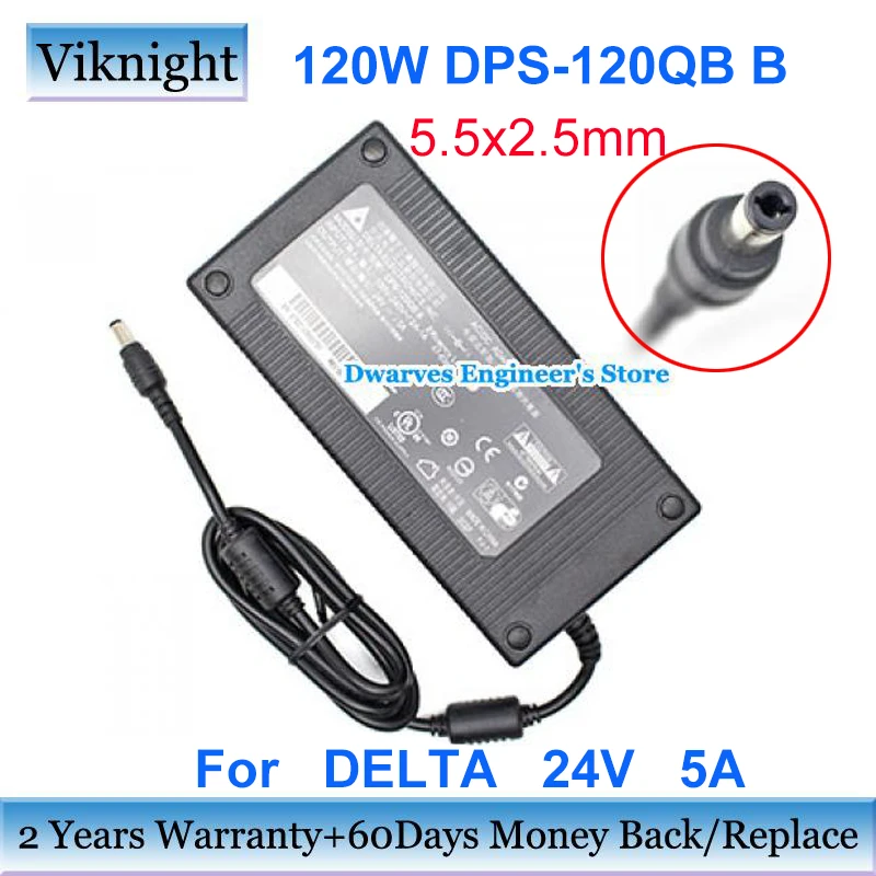 

5.5x2.5mm DPS-120QB B AC Adapter Charger for Delta 24V 5A 120W Power Supply 5.5x2.5mm