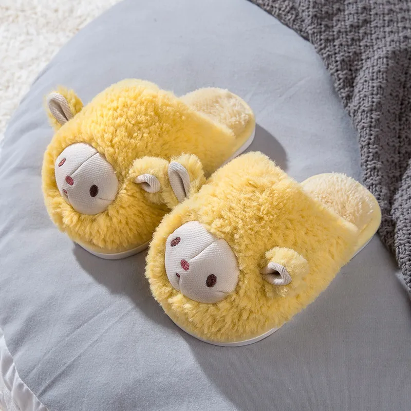 

Baby Warm Cotton Slippers for Boys Girls 2022 New Cartoon Children Slippers Winter Indoor Home Non-slip Fashion Hot Cute