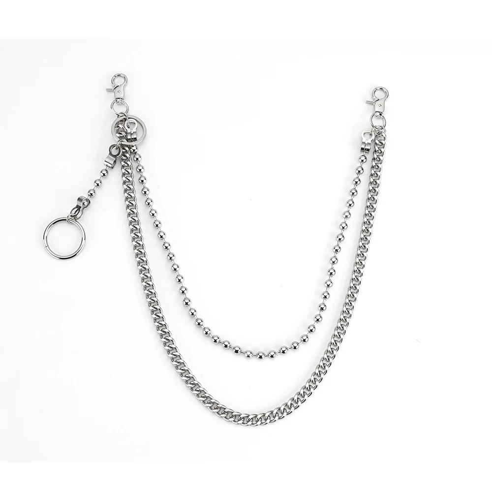 Мужская Тяжелая металлическая поясная Байкерская цепочка для ключей бумажник с