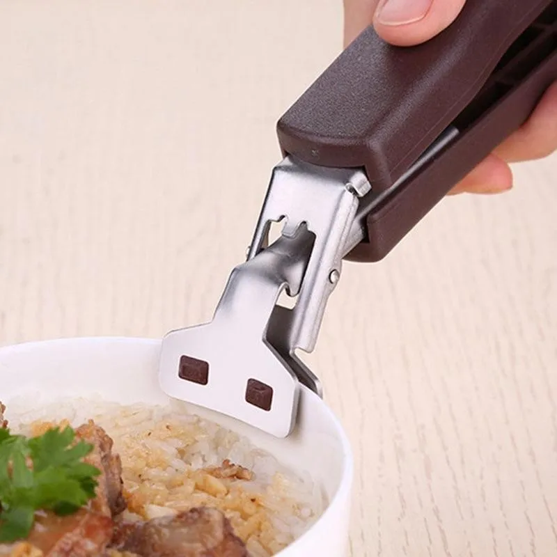 Anti-scalding Dish Clamp Bowl Holder Clip Hot Handle Kitchen Gripper Pot Silicone Retriever Tool Plate Pan T L4O5 | Дом и сад