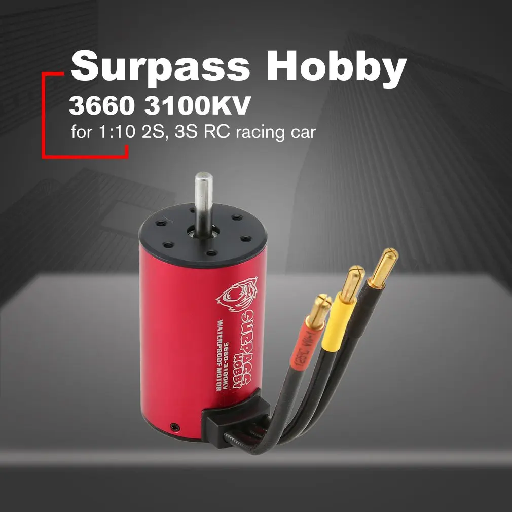 

New SURPASSHOBBY Waterproof Brushless Motor 3.175mm/5mm 2000KV 2050KV 2650KV 3100KV 3600KV for 1/10 GTR Traxxas HSP Lexus