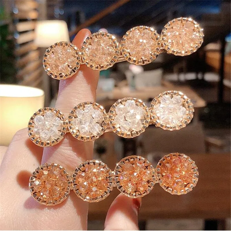 1 шт. модные корейские заколки Стразы с кристаллами женские для волос