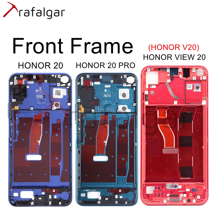 Передняя рамка для huawei Honor View 20, опорная Рамка для экрана, средняя рамка, рамка для huawei Honor 20 Pro, передняя рамка, замена