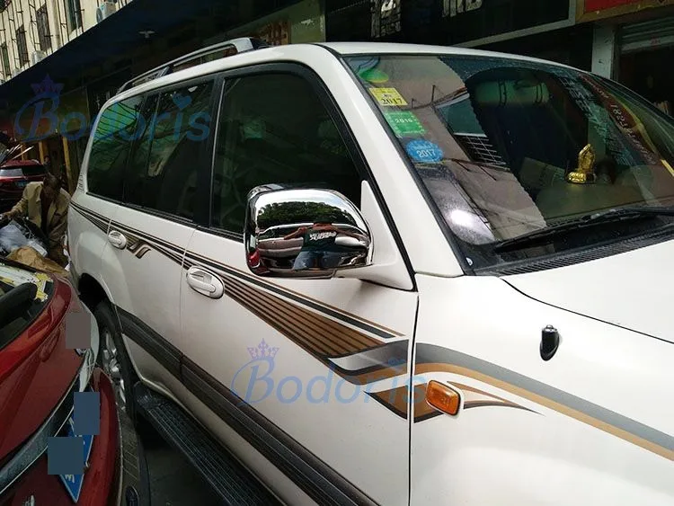Аксессуары для Toyota Land Cruiser 100 LC100 Lexus LX470 1998-2007 накладка на дверное зеркало заднего вида хромированная Автомобильная накладка