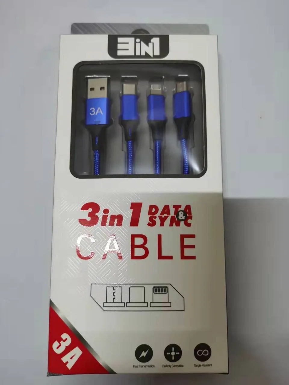 3 в 1 Тип C USB микро кабель 8 Pin мульти зарядное устройство для Samsung Xiaomi Huawei мобильный