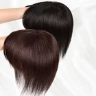 Короткие волосы AOSI на клипсах, черные, коричневые, прямые, шелковая основа, топ, волосы с челкой, парик для женщин, термостойкие