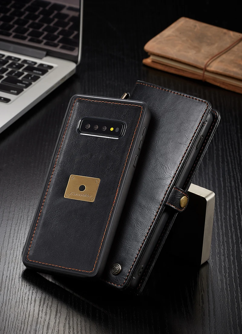 Чехол-кошелек для Samsung Note 8 9 10 S8 S9 S10 Plus E флип съемный кожаный чехол-держатель для карт чехол для телефона Note10 Note10+ сумка