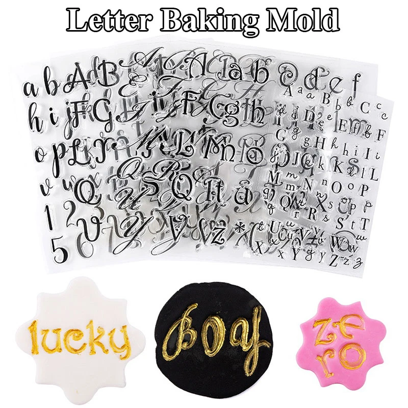 

Cake Decorating Tools Alphabet Fondant Cake Stamp Silicone Mold Letters Biscuit Fondant Mold Baking Tools Cake Embosser Stamp