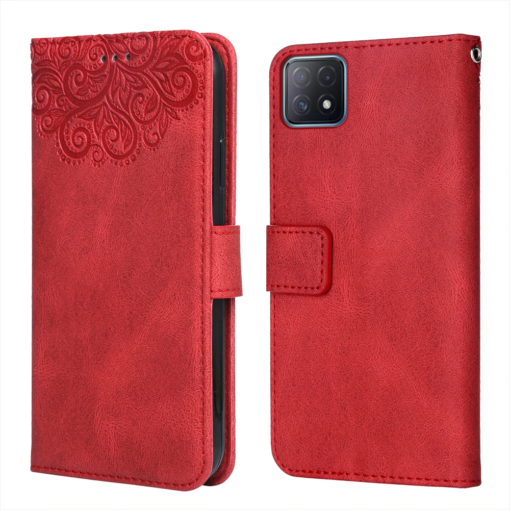 

Luxury Leather Case for Realme C11 Flower Embossing RMX2185 RMX2020 Wallet Flip Phone Case for Realme C 11 Cover