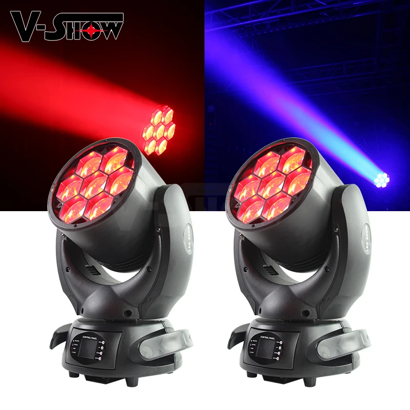 Светильник с движущейся головкой 2 шт. 7x40 Вт светодиодный зумом Dmx 512 сценический
