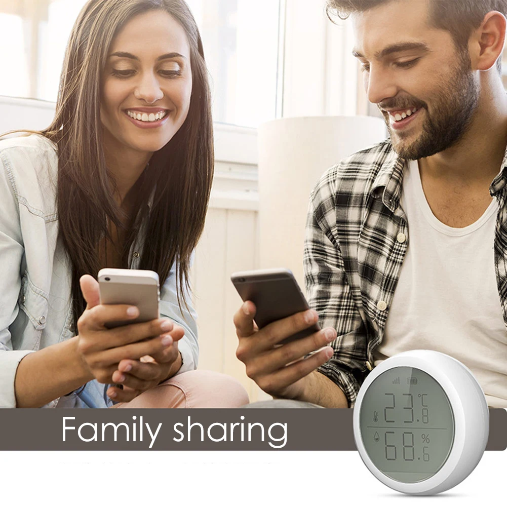 

Smart Temperature/Humidity Sensor LCD Digital Screen Display Wall Hanging Hygrothermograph Monitor for Indoor Automatic Alarm