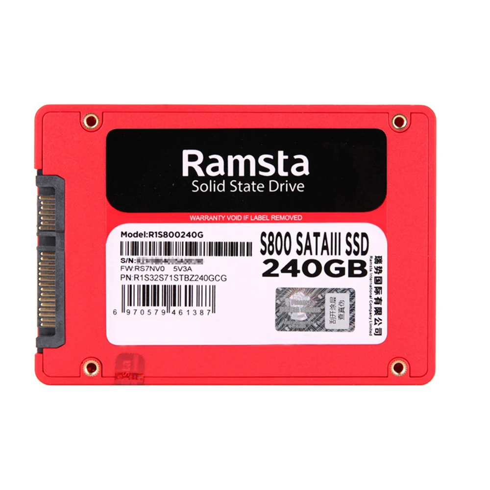 

SSD-накопитель Ramsta S800, 2,5 дюйма, SATA 3, 6, ГБ/сек., 120 ГБ/240 ГБ/480 ГБ/ТБ, высокоскоростной, 3D NAND