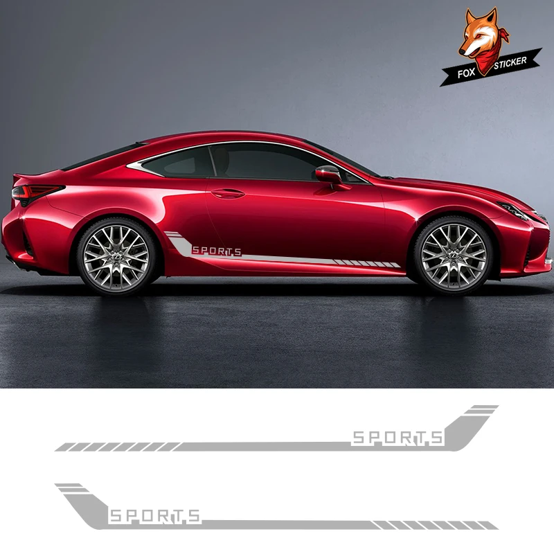 Из 2 предметов Авто шторка для боковых окон автомобиля Стикеры винил сбоку юбка в