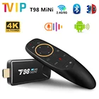 4K T98 мини - Смарт телевизионная коробка T98 Android 10 2GB 16GB RK3318 IV ядр 2.4G  5.8G WIFI Android True Google Play Store