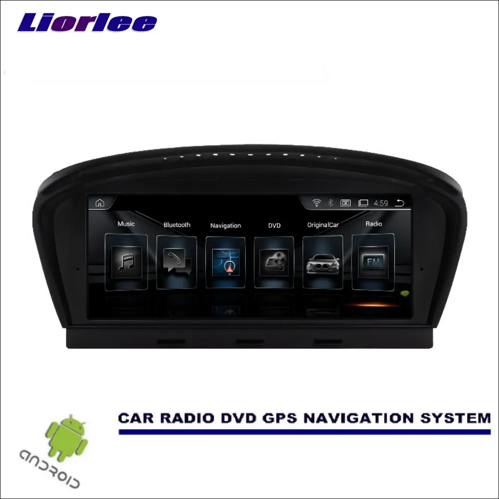 Liorlee Автомобильный GPS навигационная мультимедийная система HD экран для BMW 5 серии
