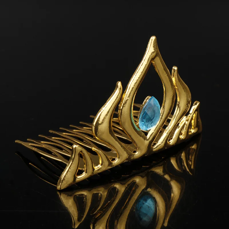 Фильм Эльза Золотой синий кристалл маленькая корона диадема гребни для волос