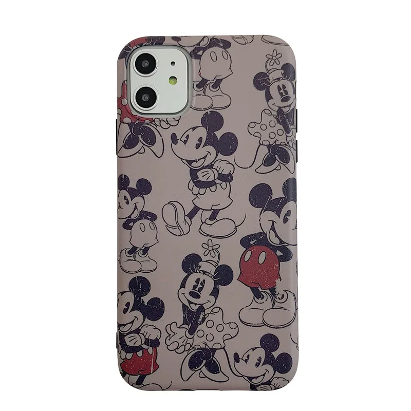 Милый мультяшный Ретро чехол для телефона с Микки Маусом для IPhone 11 Pro Max X XS MAX XR 6 6 s 7 8 Plus Мягкий IMD силиконовый чехол-накладка - Цвет: 1