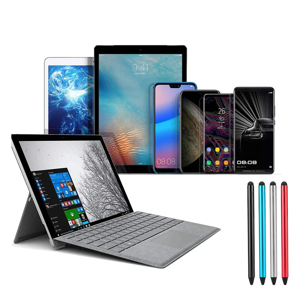 

Anti-fingerprint Dual Tips Capacitive Touch Screen Stylus Drawing Pen Aluminum Alloy Plastic Fibre for Tablet Anti-scratch pen