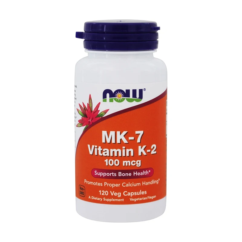 Free shipping MK-7 Vitamin K-2 100 mcg Supports Bone Health Promotes Proper Calcium Handling 120 Veg Capsules