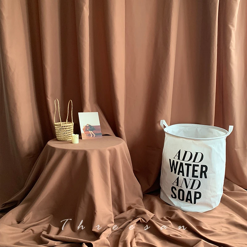 2021 INS стиль хаки коричневый фото фон ткань Ins бежевый стена украшение комната