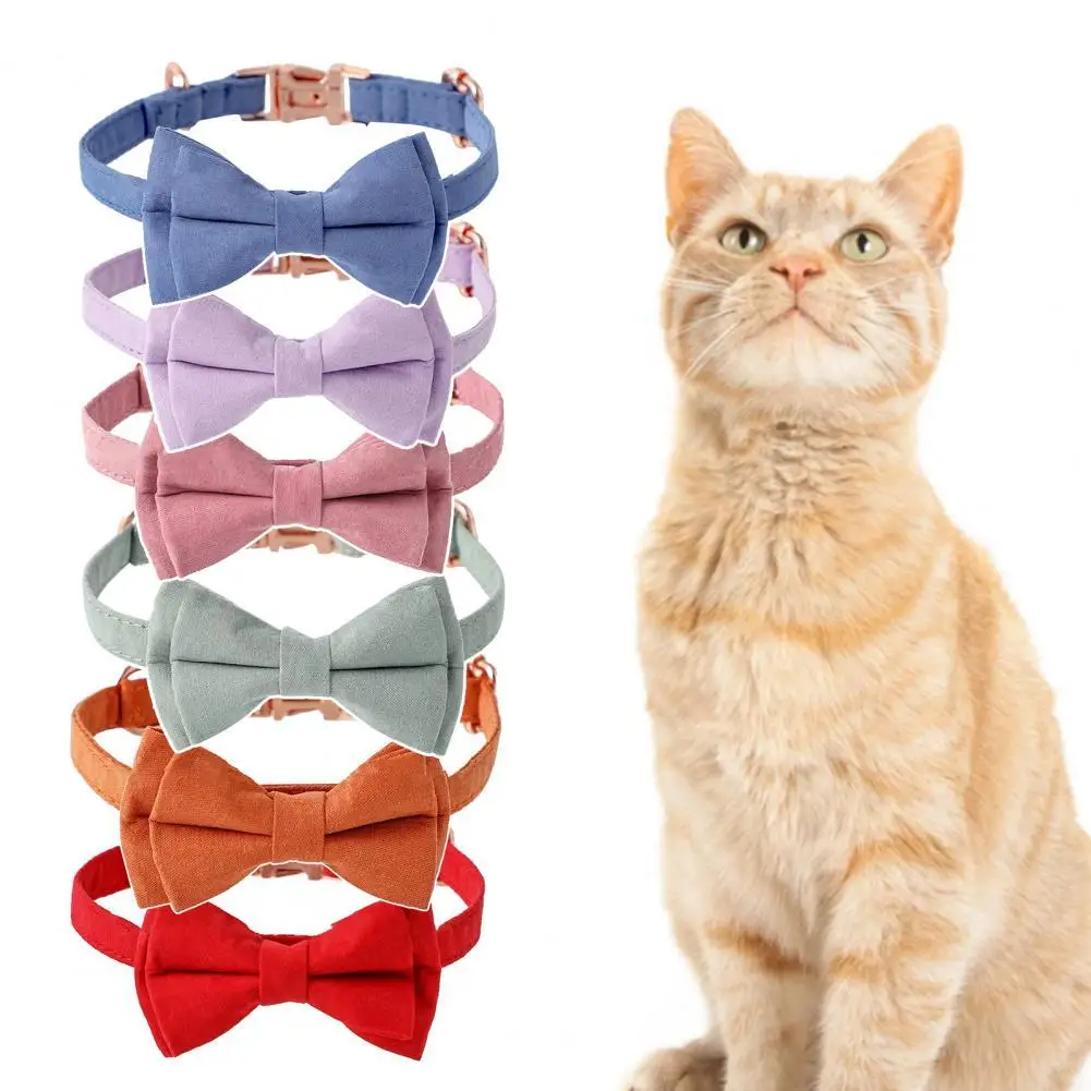 

Товары для домашних животных Бабочка для кошек воротник сплошной цвет Декор Аксессуары металлическая пряжка для домашних животных собак к...