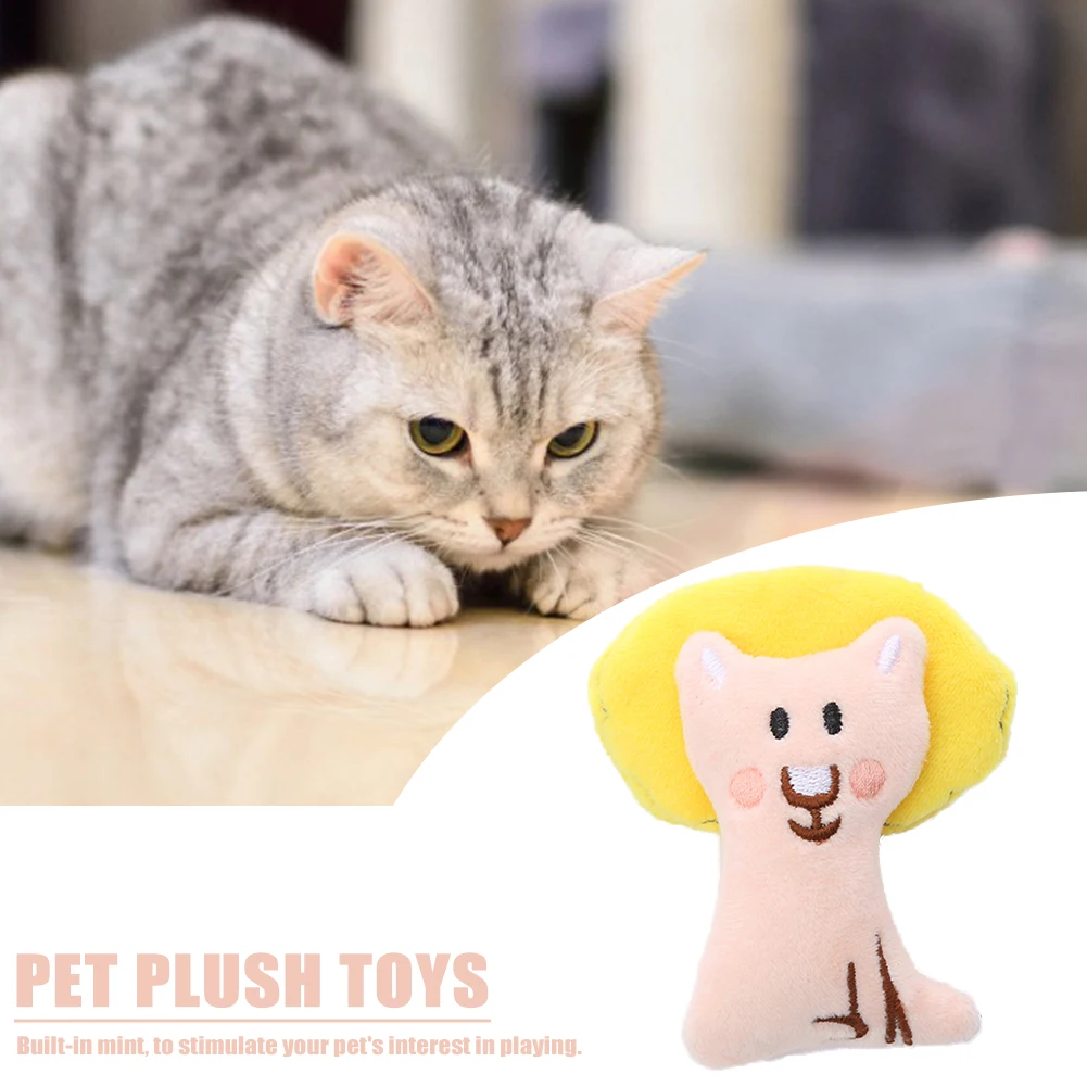 

Pet Kitten Cartoon Shape Plush Mint Interactive Chew Bite Claws Thumb Catnip Toy Pet Kitten Chewing Claws Bite Toy