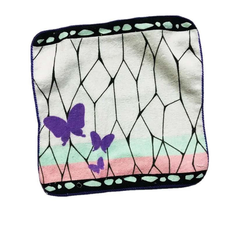 

Полотенце хлопковое с лезвиями для косплея рассекающего демонов, квадратный шарф, банное полотенце из чистого хлопка, для детей, 20 х20 см