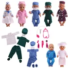 Деловые костюмы доктора медсестры шеф-повара полетница для 18-дюймового американского и новорожденного ребенка 43 см кукольная одежда для детей мечтательного поколения