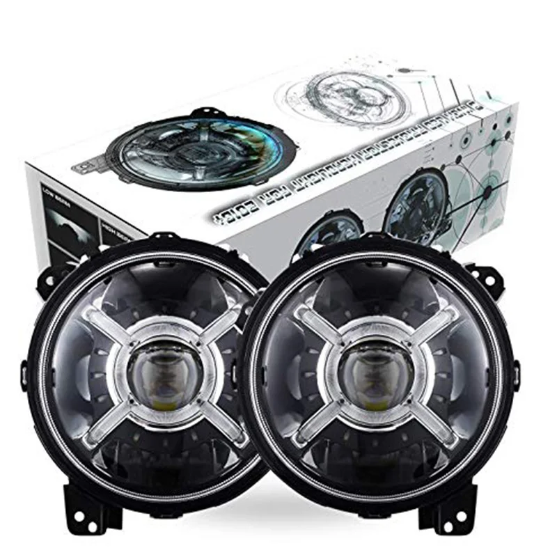 " дюймовый круглый светодиодный фары для Jeep Wrangler JL Gladiator SUV фары замена с дневными ходовыми огнями