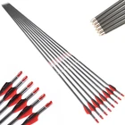 Стрелы Linkboy для стрельбы из лука, Позвоночник 400, 500, 600, 700, 800, 900, 30 дюймов, внутренний диаметр 1000 мм, стрелы из чистого углерода, стрелки для лопасти и стрельбы из лука