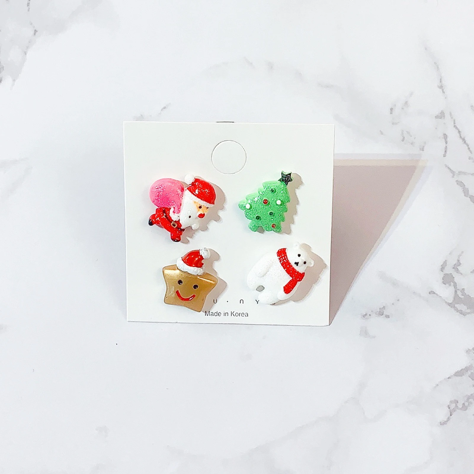 Модная Рождественская брошь в комплекте с бумажной картой Санта-Клаус костыли