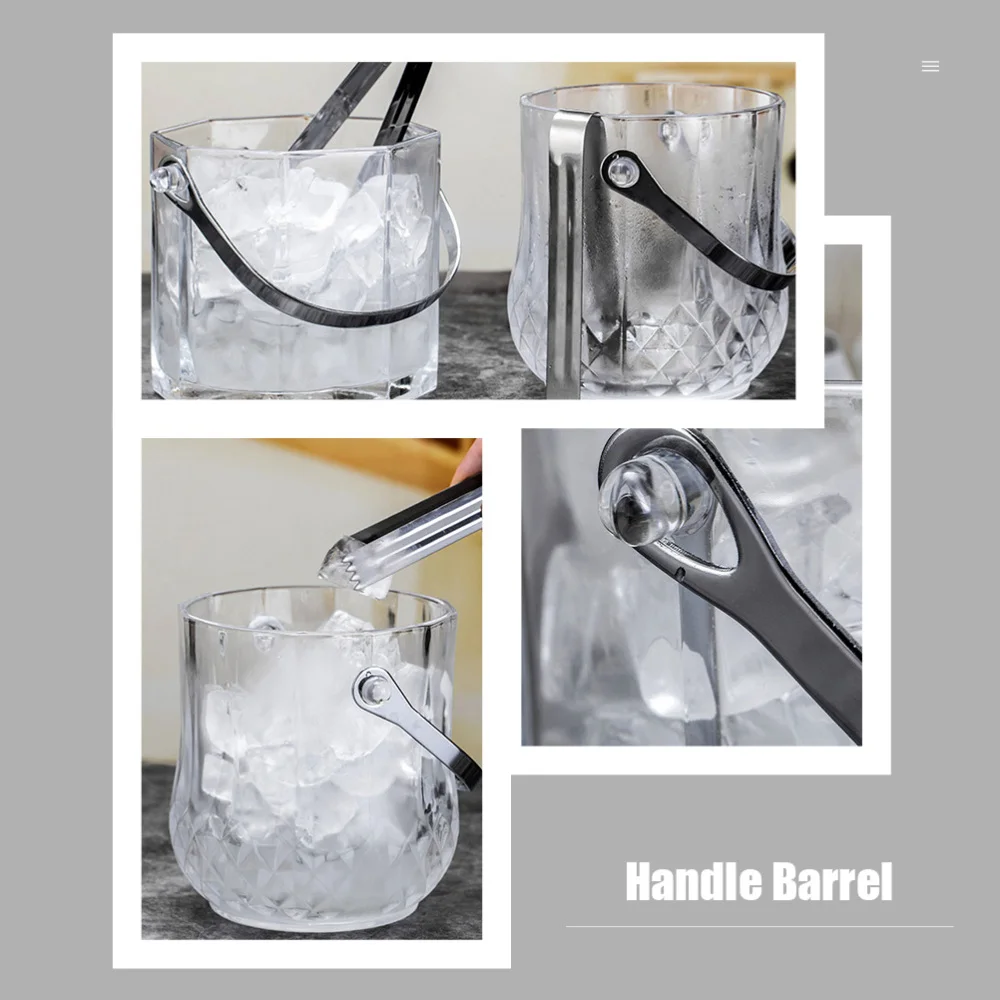

1Set Transparent Ice Bucket Ice Bucket Fashion Bar Ice Bucket with Handle