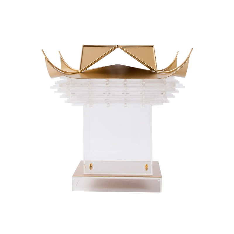 

New Chinese Style Acrylic Decoration Living Room Entrance Antique Shelf Pagoda Craft Ornaments