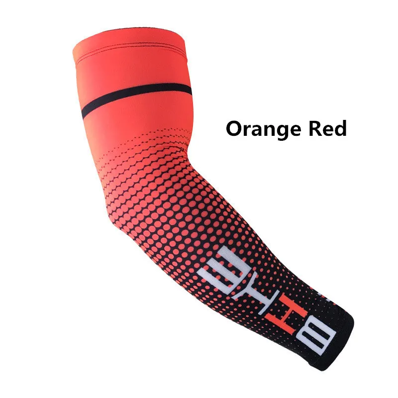 Orange Red 1 пара крутых мужчин Велоспорт бег велосипед УФ Защита от солнца запонки защитный рукав велосипед Спорт нарукавники рукава L587 - Цвет: Orange Red