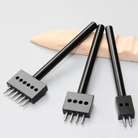 4568mm round stitching punch tools black leather hole punches diy perforated round stitching 3pcsset punch tools246hole