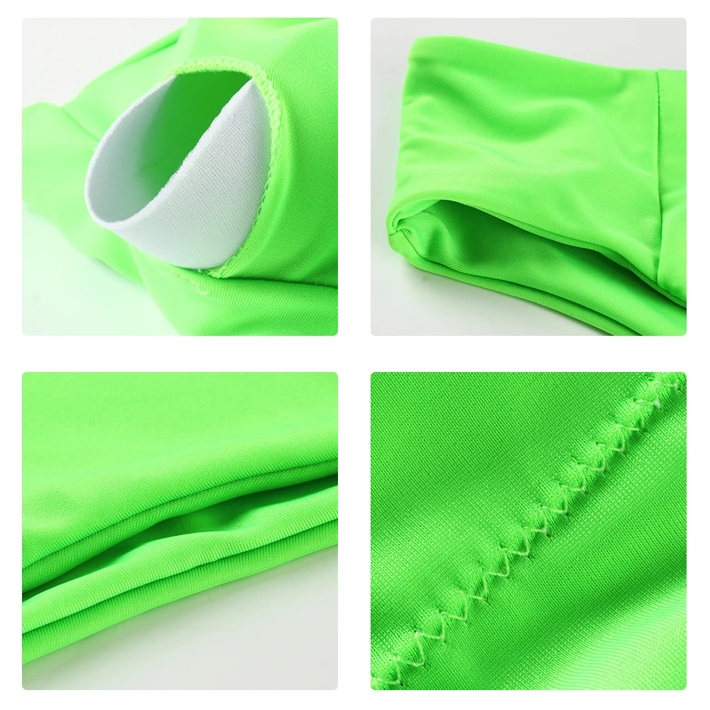 

OMKAGI Bandeau Bikini 2020 Swimwear Women Solid Bikini High Waist Swimsuit Swimming Bathing Suit Biquini Maillot De Bain Femme