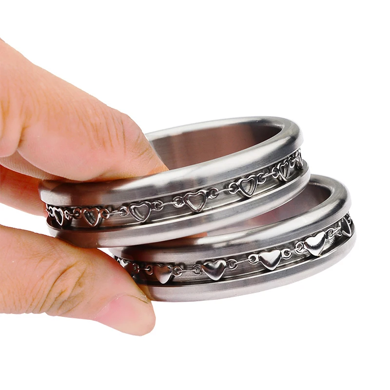 Кольцо на пенис с инкрустацией в виде сердца из нержавеющей стали кольцо Мошонка