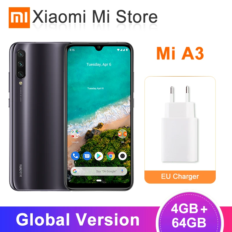 Смартфон Xiaomi Mi A3 4+64 ГБ (глобальная версия)| |