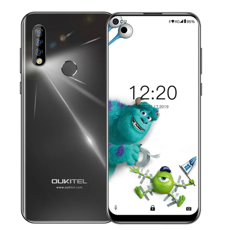 Мобильный телефон OUKITEL C17 Pro 6,3" 19:9 Android 9,0, Восьмиядерный процессор MT6763, 4 Гб ОЗУ, 64 Гб ПЗУ, отпечаток пальца, 3900 мА/ч, тройная камера Sma - Цвет: Black