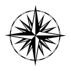 LLY-1847 творчество ветер Роза компас моделирование личность наклейки на автомобиль ПВХ модное украшение кузова водонепроницаемый солнцезащитные наклейки