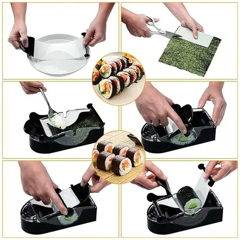 

Magic DIY Sushi Roll Maker Portable Rice Sushi Cutter Roller Mold Perfect Easy Sushi Making Machine Kitchen Tool Gadget